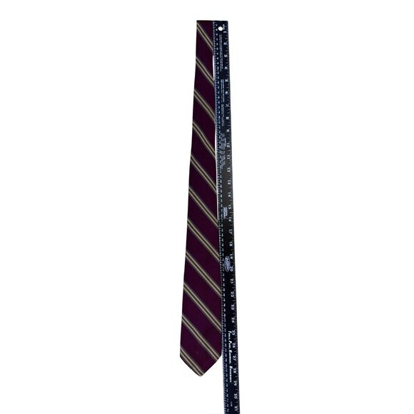 Vintage Brooks Brothers Purple Stripe Silk Tie Made In England Formal Wear - Picture 6 of 7